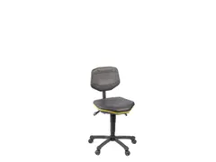 Werkplaatsstoel,standaardzitting zwart,PU-schuim