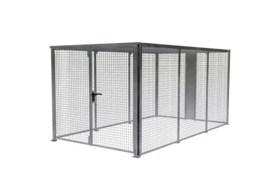 magazijnbox,HxBxD 2,1x2,45x4460m,gaaswanden,dubbele openslaande deur