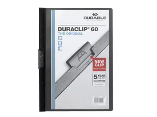 Klemmap Durable Duraclip A4 6mm 60 vellen zwart - 1