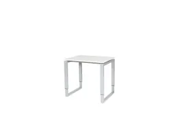 Domino Plus Bureau Hoogte Verstelbaar 800x600mm Wit 25mm Alu O-Poot
