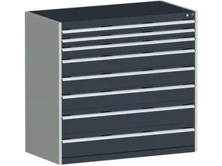 Ladekast 1200x1300x750mm 8laden 75kg Kleur RAL7016 Antraciet - 1