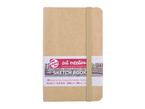 Schetsboek Talens Art Creation 80 witte vellen 140gr 90x140mm kraft
