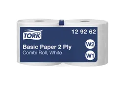 Poetsrol Tork 2-laags Wit 129262 Basic Combi rol W1/2 multifunctioneel