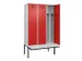 locker met bank,voor scheiding van kleding,HxBxD 2120x1200x815mm,3vak