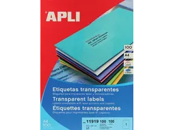 Transparante Etiket A4 210x297mm
