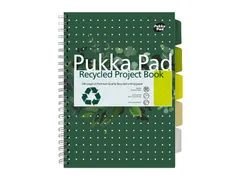 Projectboek Pukka Pad Recycled A4 lijn 5-tabs 4-gaats 200 pagina's 80g