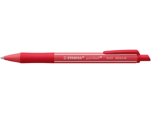 Balpen STABILO pointball colorful medium rood