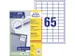 Étiquettes Avery ILC 38x21,2mm blanches 100 flles, 65 et. par flle