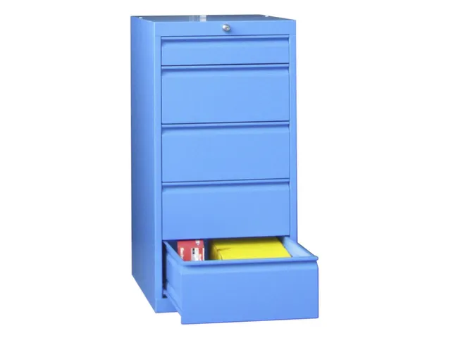 ladekast HxBxD 1000x500x600mm 7laden slot RAL7035 front RAL7016