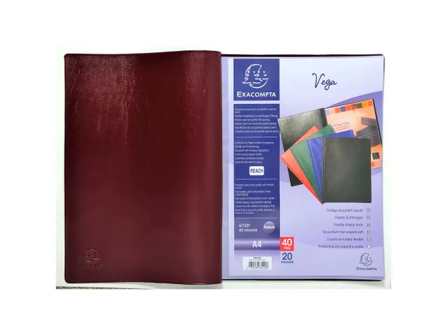 Protège-documents PVC - 40 vues - Vega opaque - A4 - Couleurs assorti