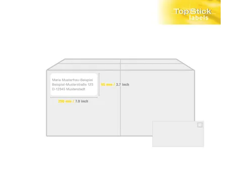 Etiketten universele labels A4 permanent 200x95mm Wit 300 stuks