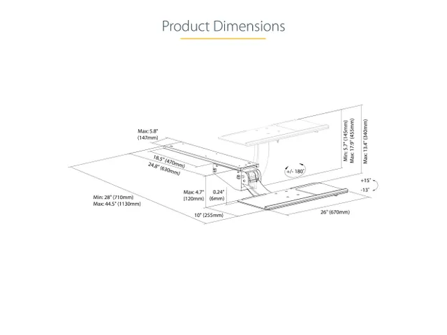 Uitschuifbare Bureau Toetsenbordlade