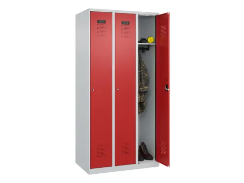 locker,HxBxD 1850x900x500mm,3vak,vak B 300mm,cil.-slot,staand op vloer