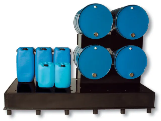 Opvangbak Hdpe 2470x1270x225mm V. 8x220l M. Poten Pe Plaat Geperf.