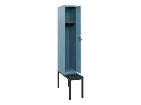 locker met bank,HxBxD 1950x300x815mm,1vak,vak B 300mm,draaigrendel