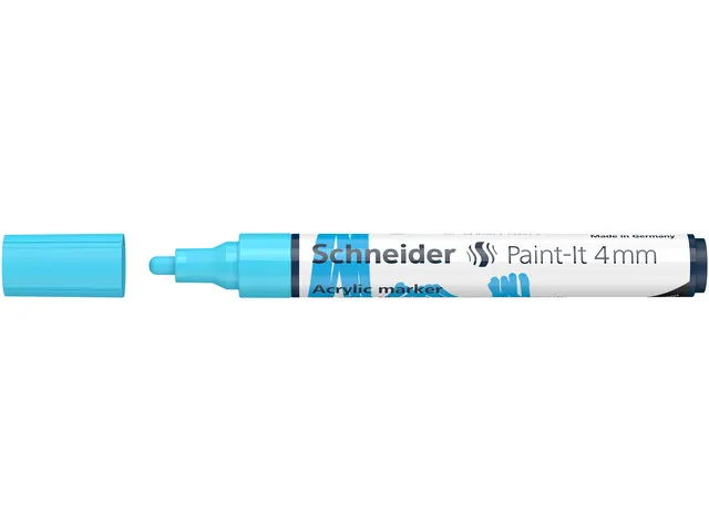 Marqueur acryl Schneider Paint-It 320 4mm pastel bleu