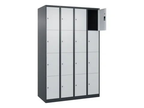 lockerkast HxBxD 1850x1200x500mm 4x4vakken cil.-slot staand op vloer