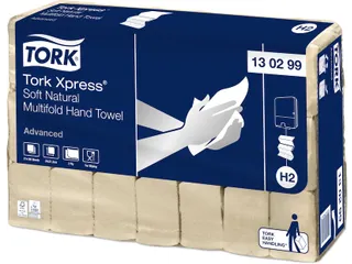 Tork 130299 Xpress H2 Soft Natural Multifold Handdoek 2-laags 3780 stu - 1