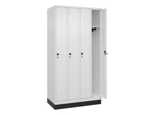 locker,HxBxD 1950x1000x500mm,4vak,vak B 250mm,draaigrendel,sokkel