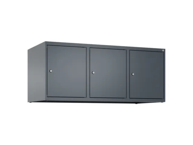 opzetkast,v. locker,3vak.,vak B 400mm,HxBxD 500x1200x500mm,vleugeldeur