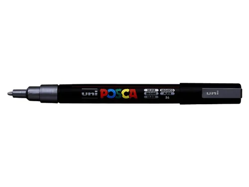 Verfstift Posca PC3M Fijne punt 0,9-1,3mm Zilver