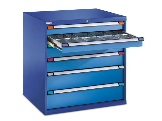 ladekast HxBxD 1000x805x695mm 6laden slot RAL7035 front RAL7035