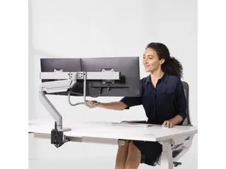 Monitorarm Fellowes Eppa voor 2 Schermen Crossbar Zilver - 12