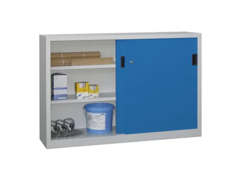 schuifdeurkast,HxBxD 1000x1500x400mm,RAL7035,front RAL5012