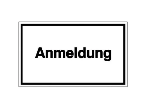 aanwijzingsbord,Aanmelding,PVC,om te verlijmen,HxB 150x250mm