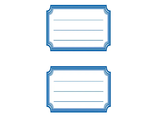 Étiquette scolaire Z-design 6 feuilles cadre bleue