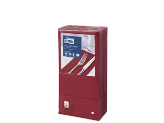 Tork 477418 Soft Lunchservet Advanced Bordeaux 33x33cm - 2