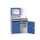pc-kast monitorvak 1650x1050x550mm toetsenbordblad RAL7035+RAL5010