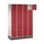 lockerkast,RAL 7035/RAL 3003,HxBxD 1950x1220x500mm,4x6vakken,cil.-slot