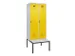 locker met bank,voor scheiding van kleding,HxBxD 2120x800x815mm,2vak