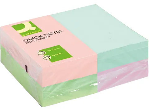 Quick Notes Memoblaadjes Pastel 76x127mm 100 Vel 12 Blokken