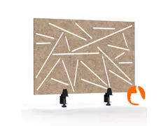 Akoestisch Bureaupaneel met patroon uitsnede 60x75cm Zand