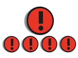 Impressiemagneet Attention 35mm Rood