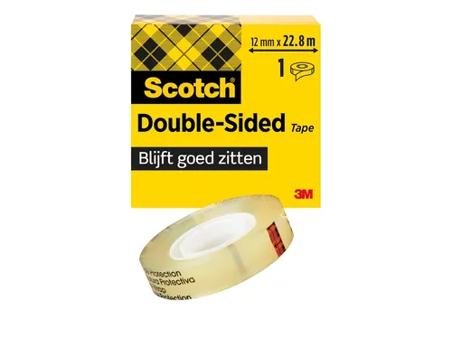 Plakband Scotch 665 12mmx22.8m dubbelzijdig