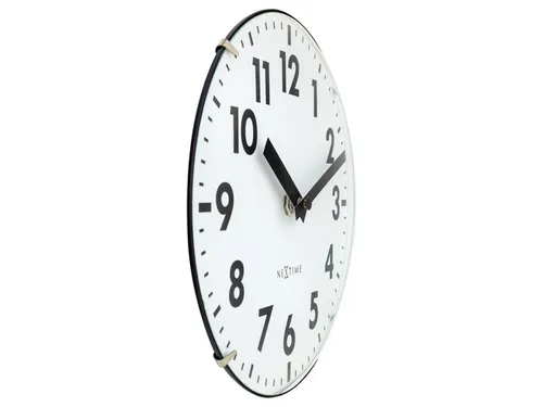 Tafelklok Nextime Duomo Mini 20 cm wit gebolde glazen lens