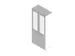 armoire à portes vitrées,HxlxP 2000x900x450mm,4xsol en bois,5 HC