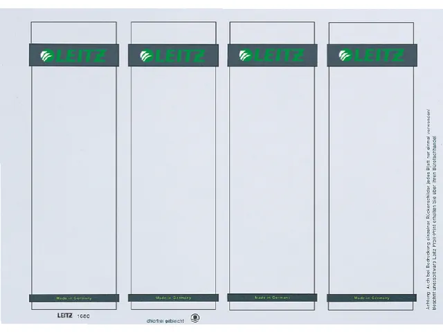Rugetiket Leitz 56X190Mm Insteekkaart Breed Grijs printbaar