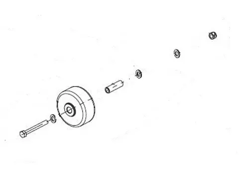 Nilfisk Scrubtec 343 Squeegee wiel kit 909 5703 000
