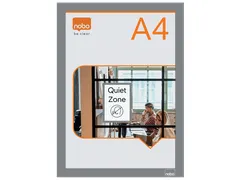 Infokader Nobo zelfklevend A4 zilver 2 stuks