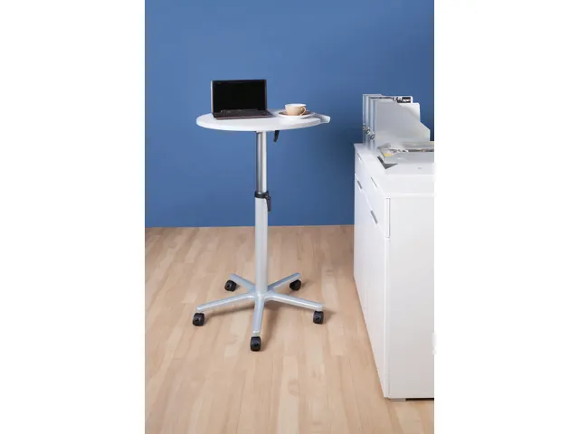 Poste de travail ergonomique Assis-Debout Mélamine Gris