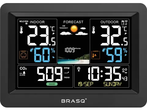 BRASQ Weerstation met CO2 meter WS200