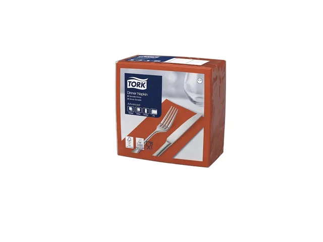 Tork 477606 Soft Dinnerservet Advanced Terracotta 39x39cm 1/8 vouw