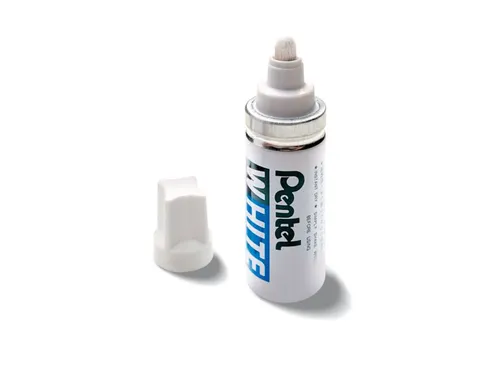 Viltstift Pentel 100W rond 4mm wit