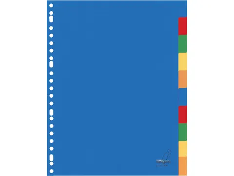 Tabbladen Kangaro A4 23-Gaats A410M 10-Delig Assorti Pp