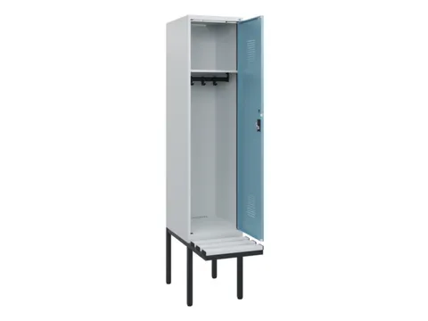locker met bank,HxBxD 1950x400x815mm,1vak,vak B 400mm,cilinderslot