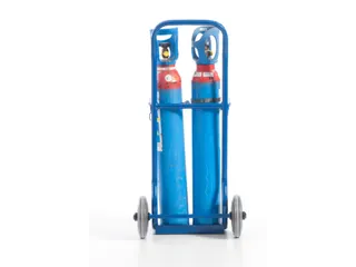 Flessenkar,draagverm. 100kg,2x10l fles,m. ketting,RAL5010,TPE-banden - 6